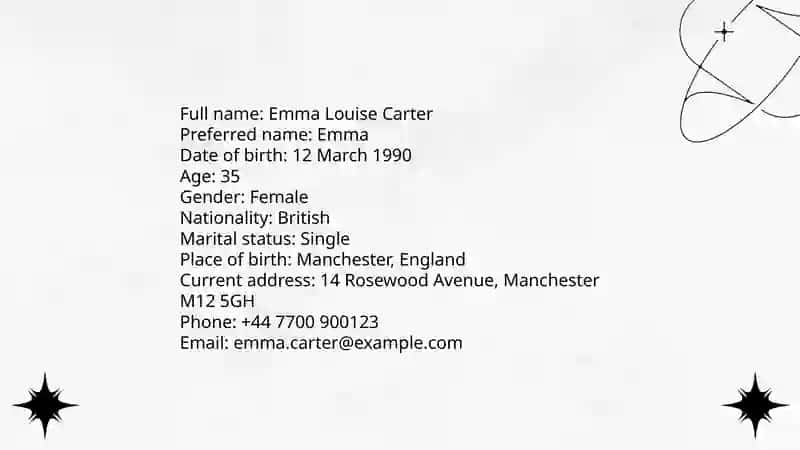 Personal Profile of Emma Louise Carter 3