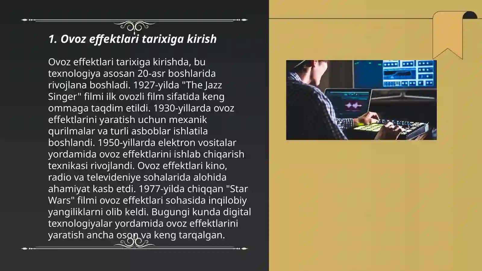 Ovoz effektlarini yaratish 3