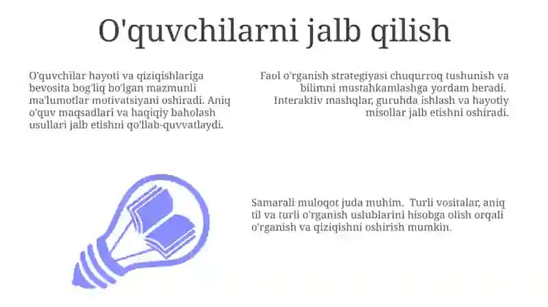 O'quvchilarni jalb qilish 3