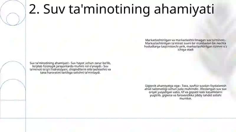 Mahalliy Va Markazlashga Suv Taminoti Haqida Tushuncha Ularning Gigiyenik Ahamiyati 3