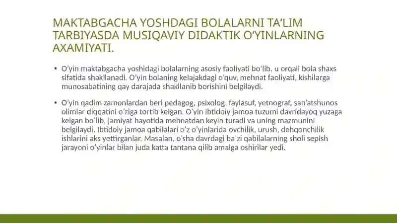 Maktabgachata'lim muassasasi damusiqaviy didaktiko'yinlar 3
