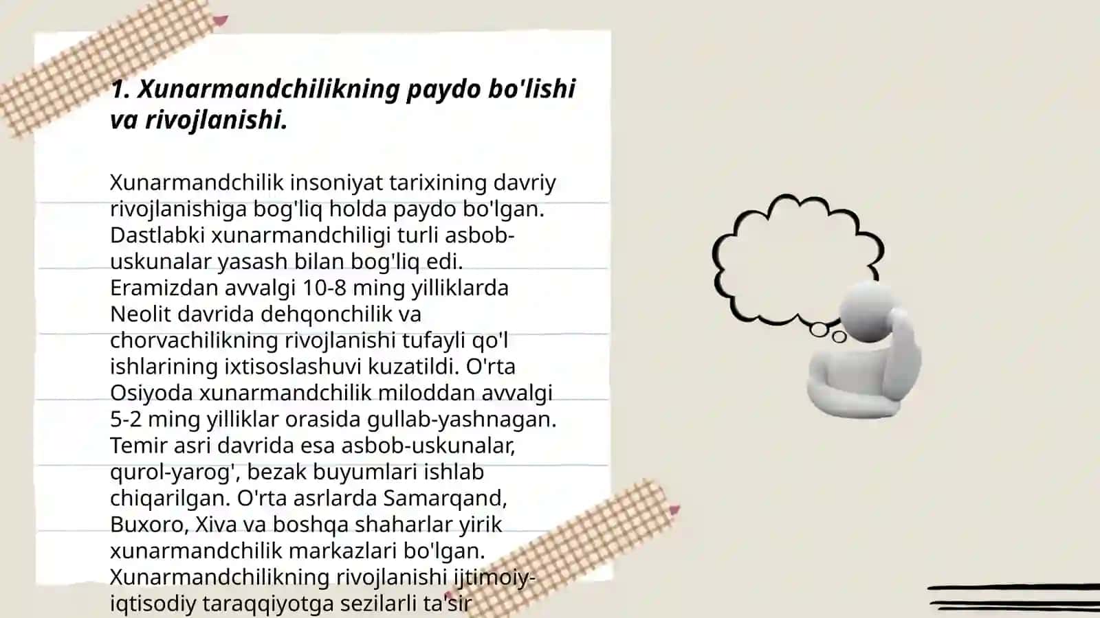 O'rta asirlarda hunarmanchilik va shaharlarining rivojlanishi 3