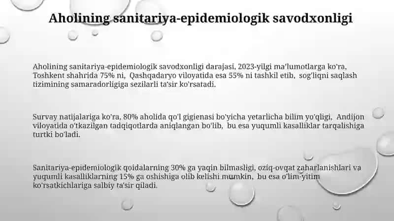Sanitariya epidemiologik osoyishtaligi 3