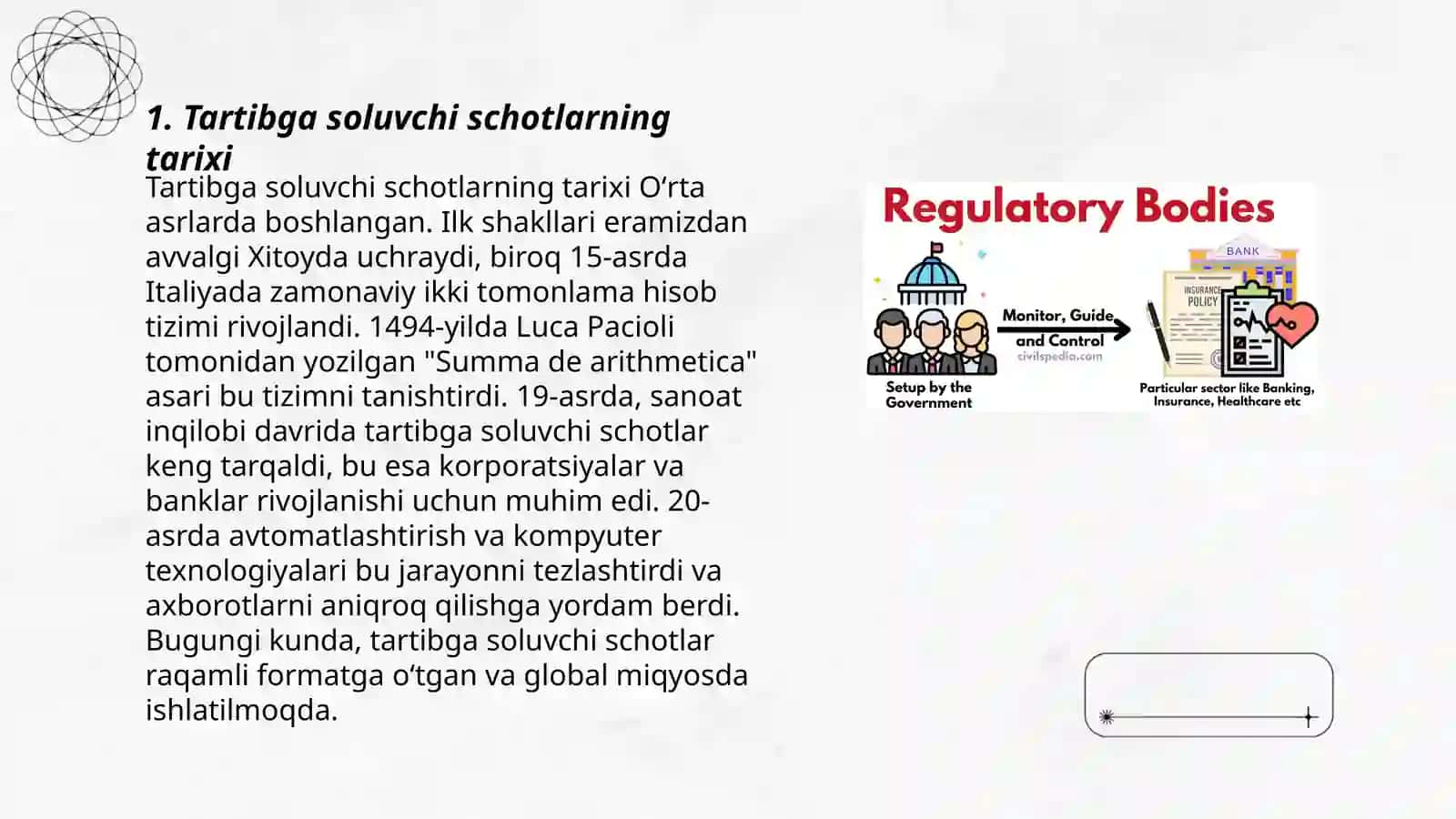Tartibga soluvchi schotlar 3