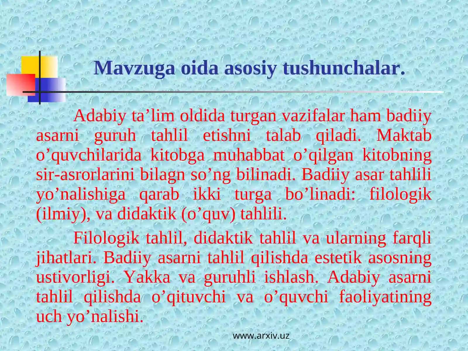Adabiyot darslarida rolli va didaktik o`yinlarni qo`llash 3
