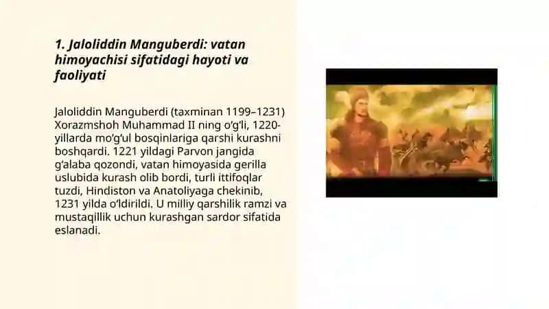 Jaloliddin Manguberdi Vatan himoyachisi 3