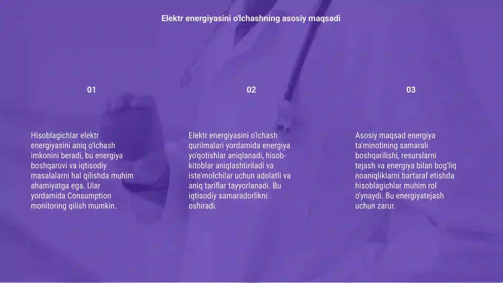 Elektr energiyasini o'lchash qurilmalari(hisoblagich)ning ahamiyati 3
