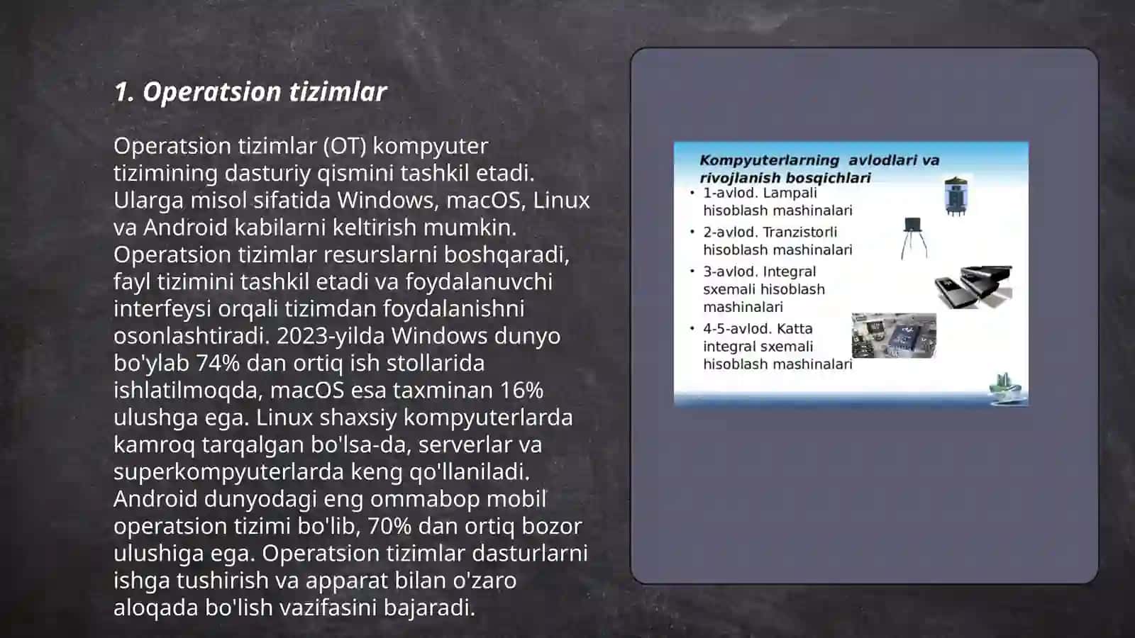 Kampyuterning dasturiy va texnik vositalari 3