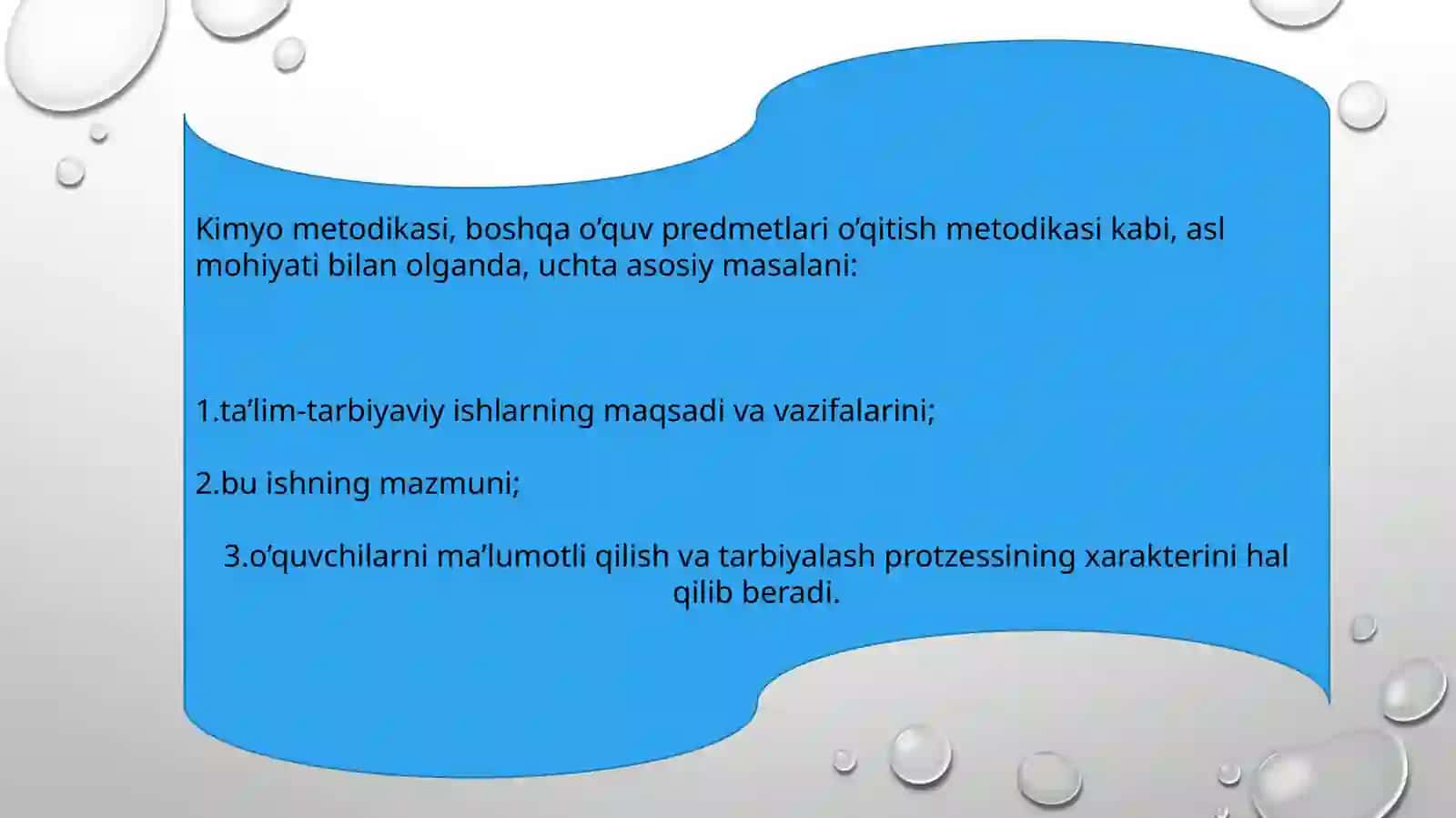 Kimyo o’qitish natijalarini nazorat qilishning metodlari, shakli va turlari 3