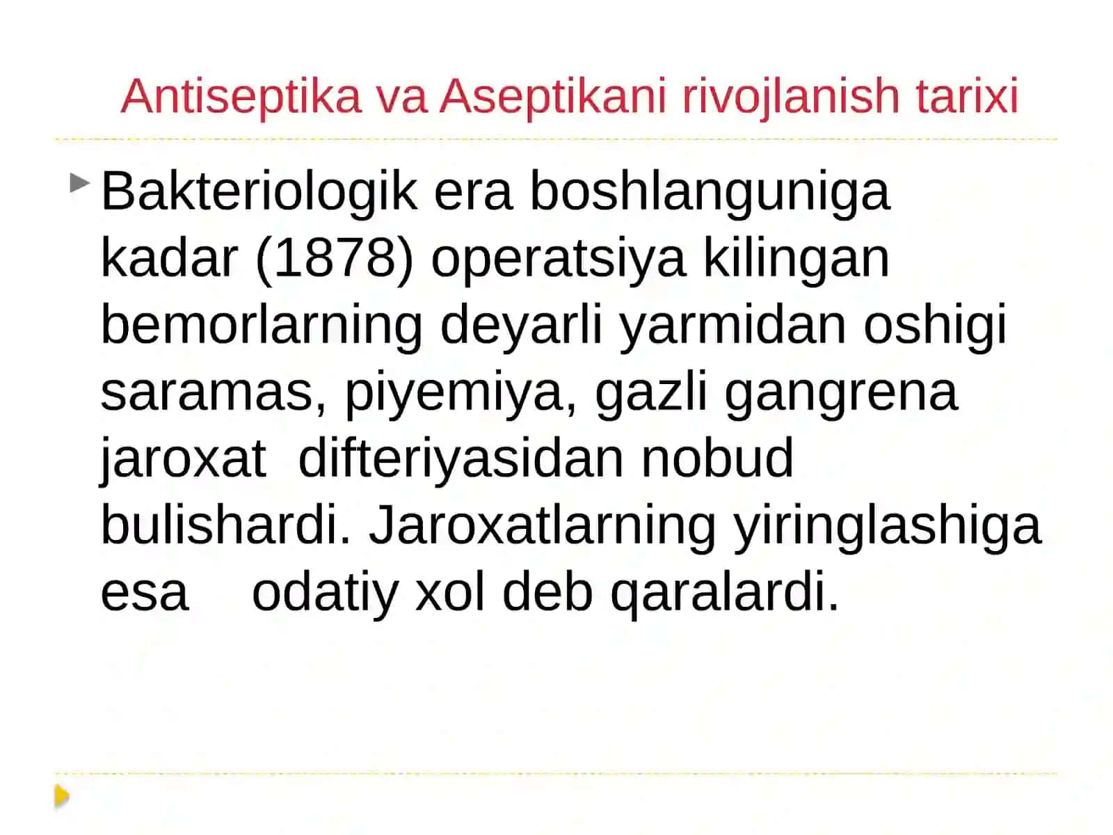 Antiseptika va Aseptika asoslari 3