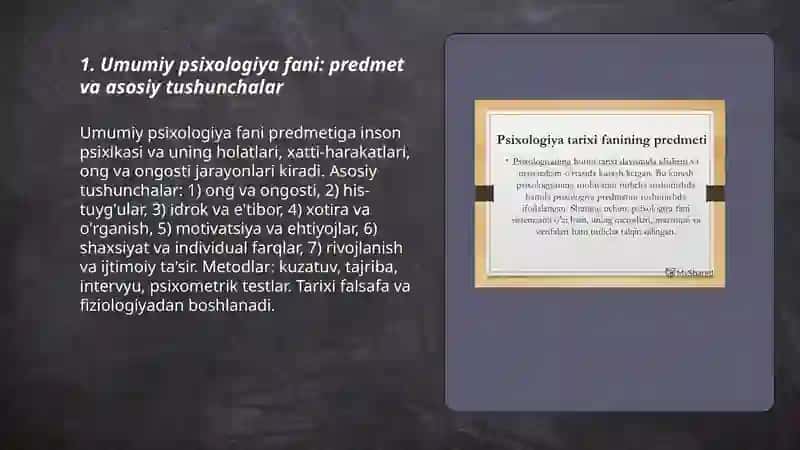 Umumiy psixologiya fanining predmeti va tarixi 3