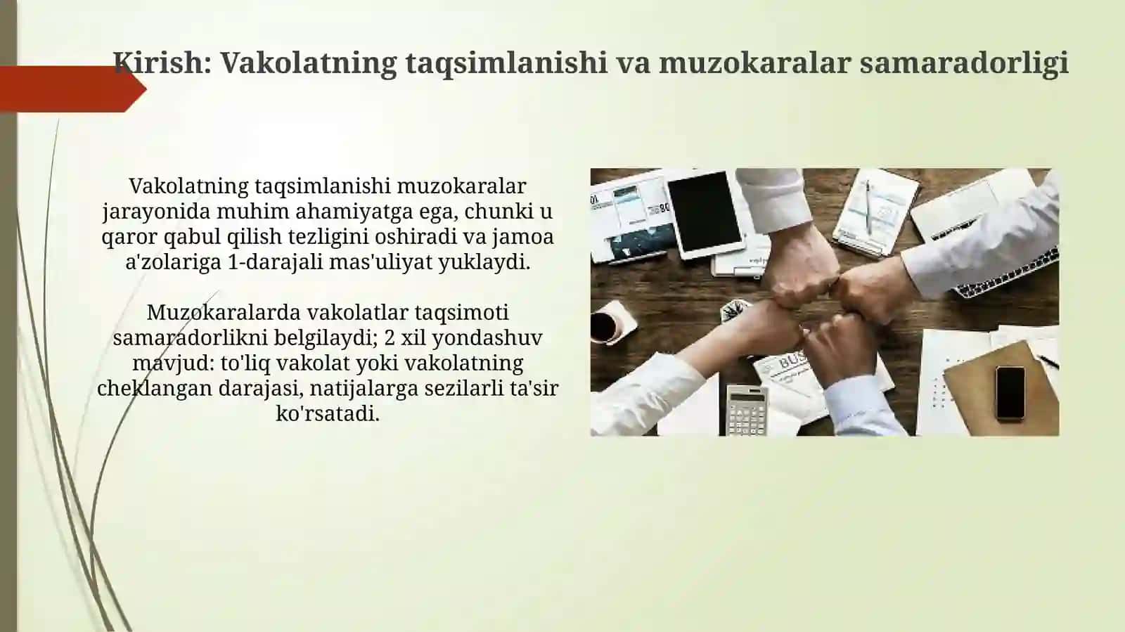 Rahbar va jamoa ishtirokidagi muzokalarda vakolatlar taqsimotining samaradorlikka ta’siri 3