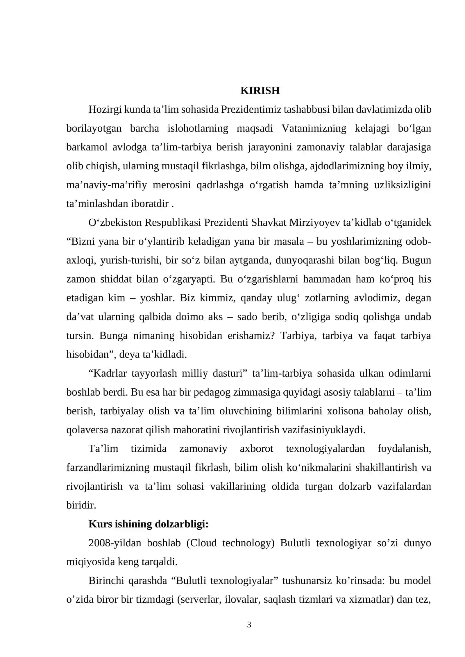 Informatikani o’qitish metodikasi 3