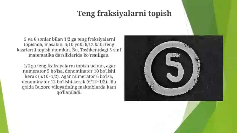 Kasrlarni yarim bilan taqqoslash 3