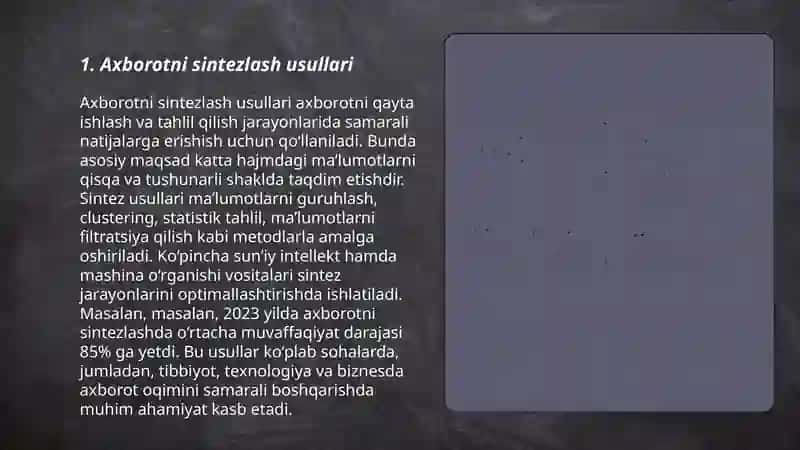 Axborotni sintezlash 3