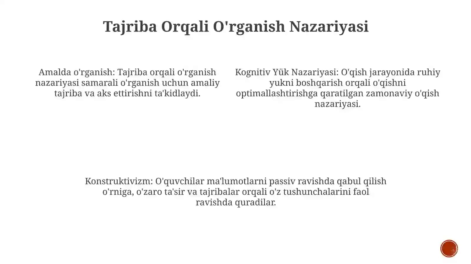 Xotirani o'rganishning zamonaviy nazariyalari 3