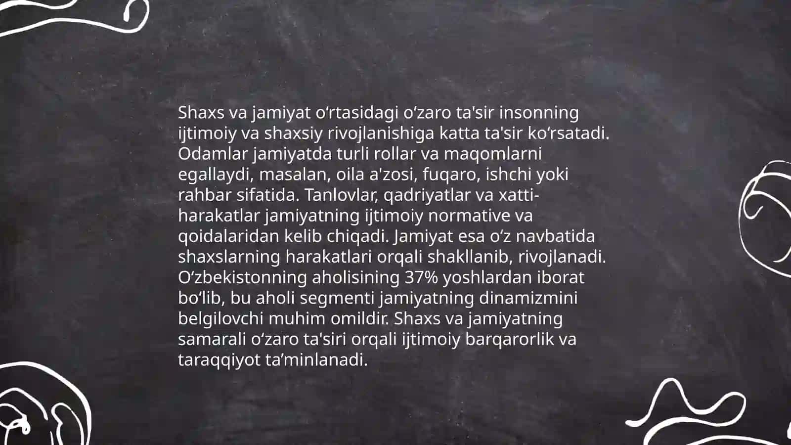 Shaxs sotsial munosabatlar maxsuli sifatida 3