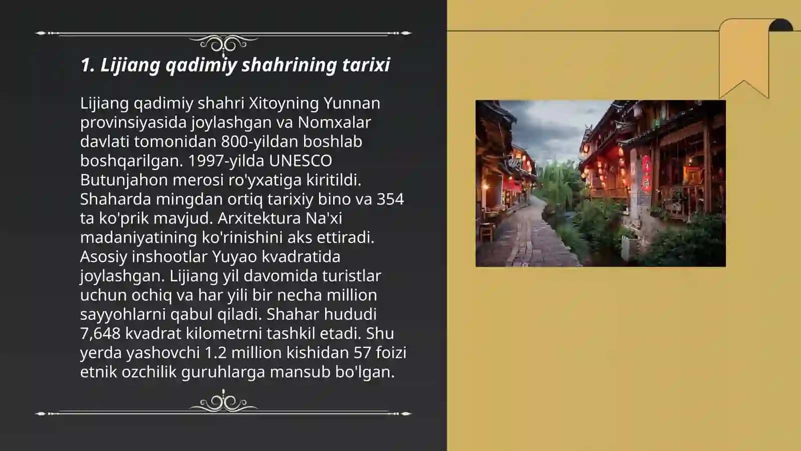 Xitoy turizm geografiyasi. Lijiang qadimiy shahri 3