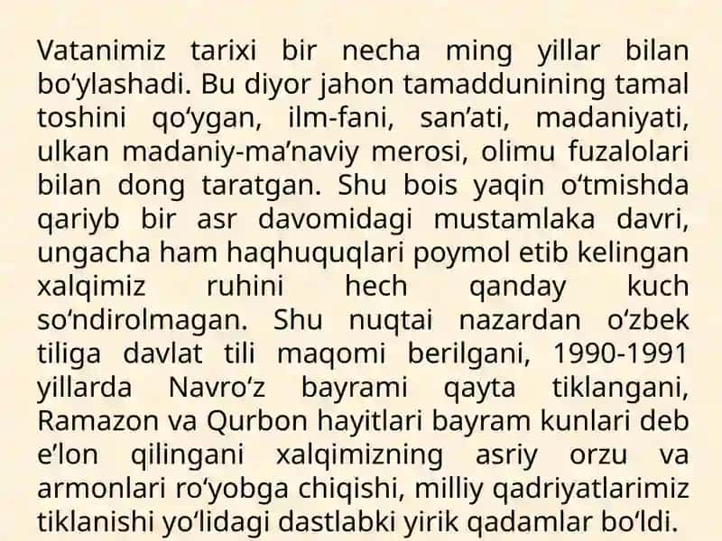 O‘zbekiston yangi tarixi fanidantaqdimoti 3