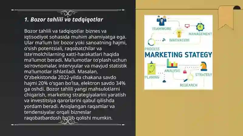 Bozor tahlili va tadqiqotlar 3