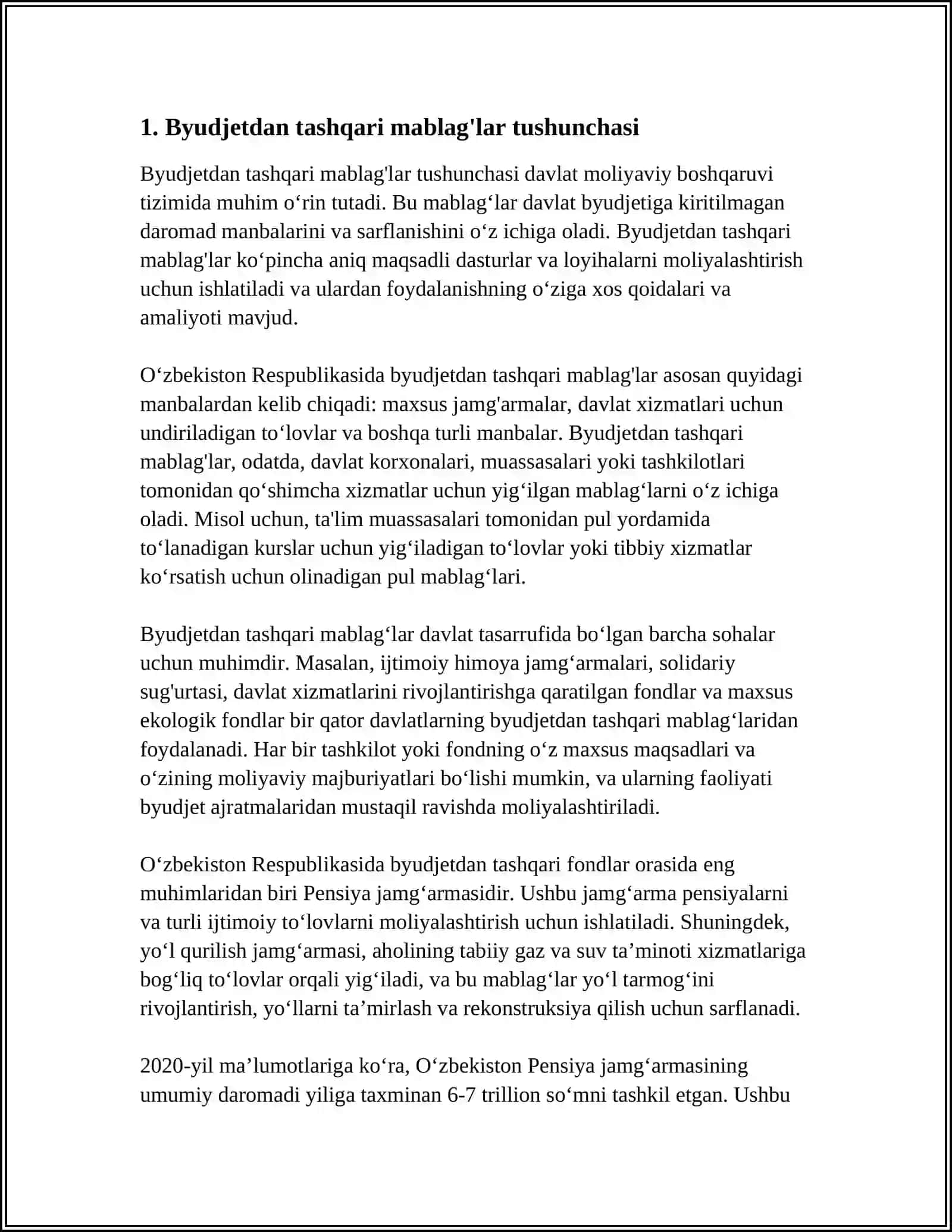 BYUDJETDAN TASHQARI MABLAG‘LAR BO‘YICHA DAROMADLAR VA XARAJATLAR SMETASINI TUZISH VA ULAR IJROSI HISOBI 3