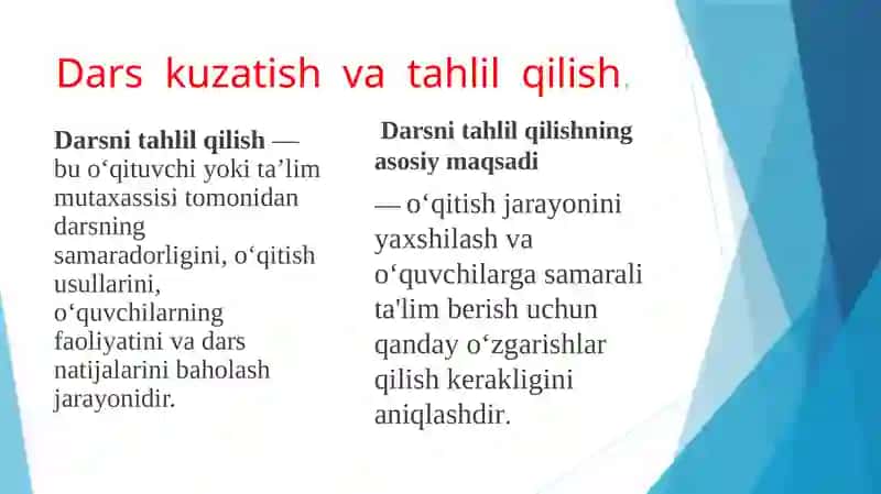 Darsni tahlil qilishning turli shakl va vositalaridan samarali foydalanish 3
