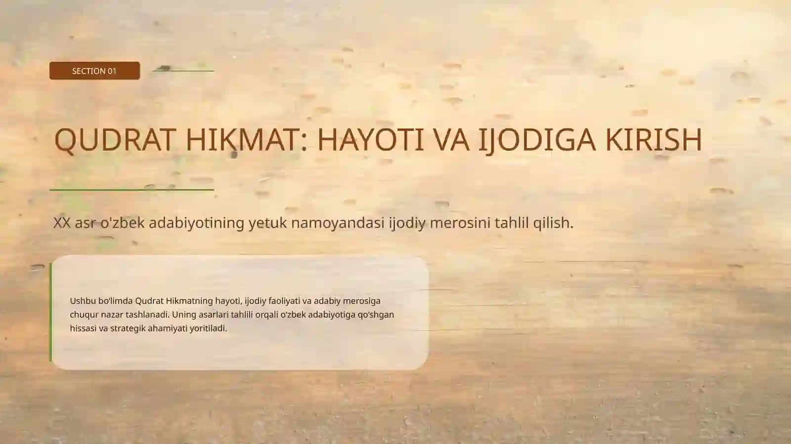 11. Qudrat Hikmatning hayoti va ijodi. 3