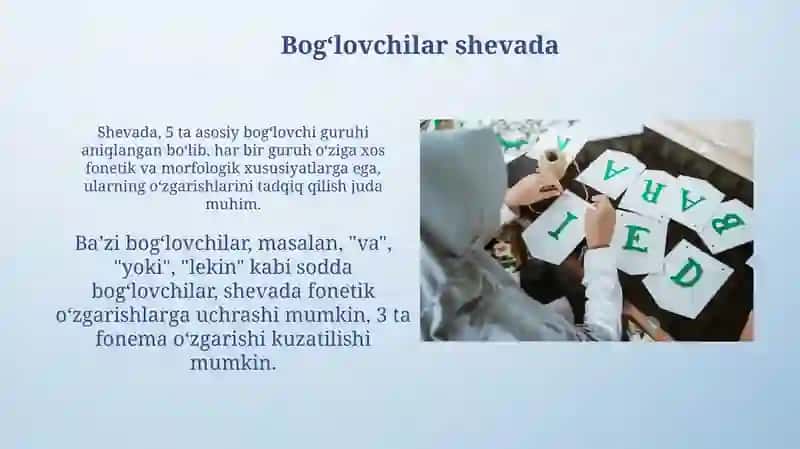 Shevalarda mustaqil so'zlar 3