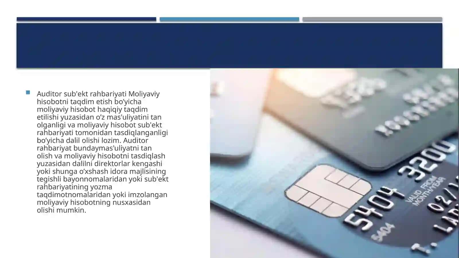 Auditda boshqa auditorlarning ishi natijalaridan foydalanish 3