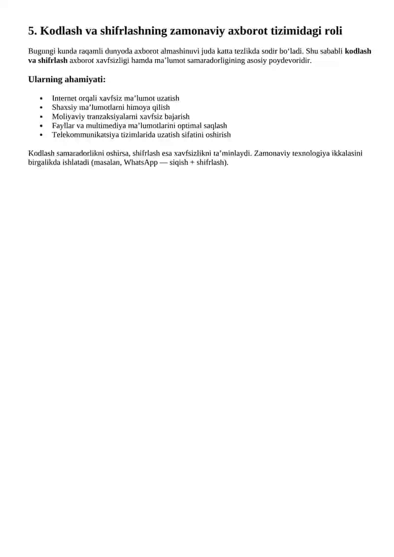 Informatika va axborot texnologiyalari fanidan Konsultatsiya uchun tayyor ish qulay holda 3