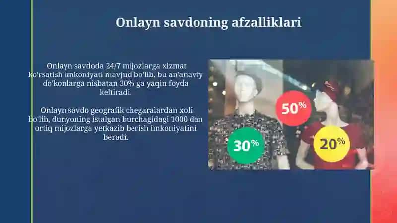 Elektron tijorat (e-commeroc) xususiy belgilari va farqi 3