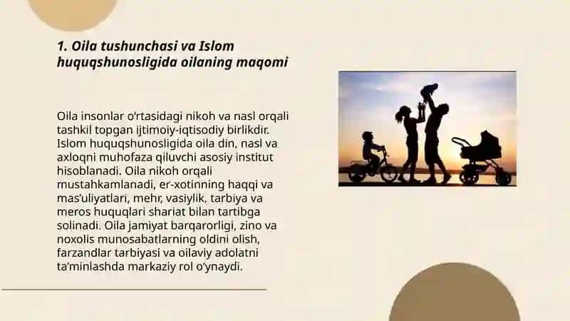 Islom huquqshunoshligida oila nikoh taloq idda zino tushunchalari 3