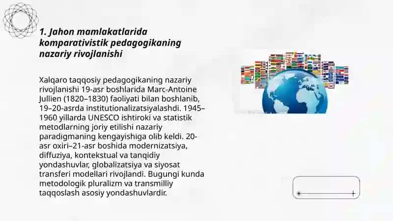 Jahon mamlakatlarida komparativistik pedagogikaning faoliyati va vazifalari 3