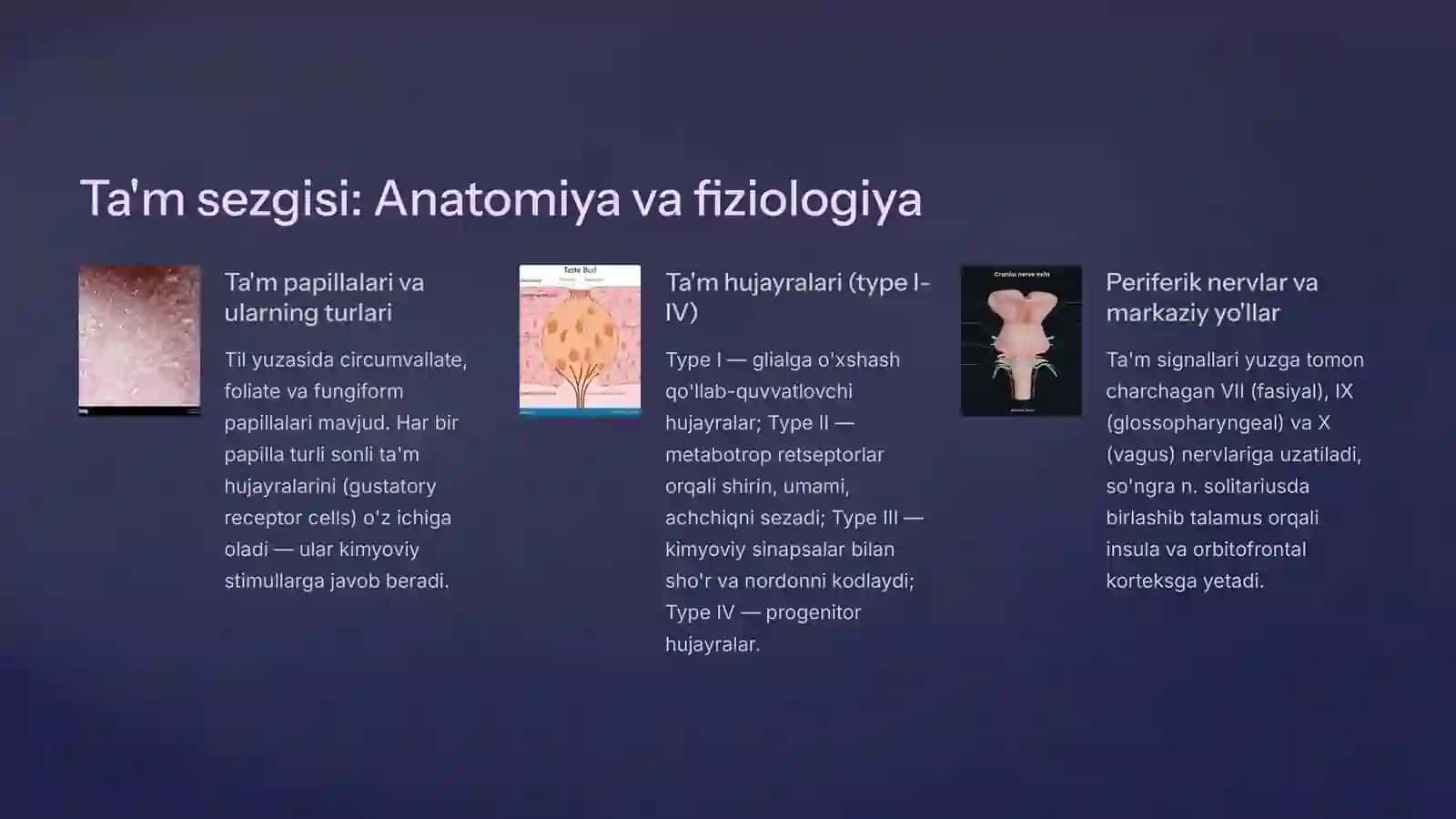 Ta'm bilishning biokimyoviy asoslari 3