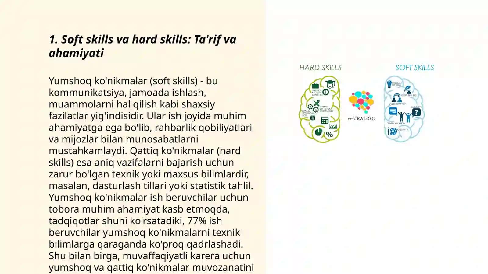 Soft skills va Hard skills (qattiq ko'nikmalar)ning o'zaro to'ldiruvchi va farqli jihatlari 3