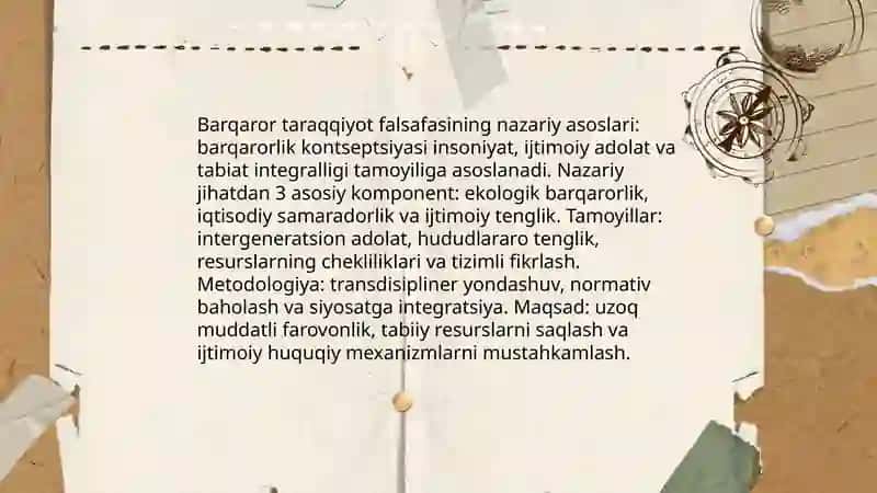 Barqaror taraqqiyot falsafasining nazariy asoslari 3