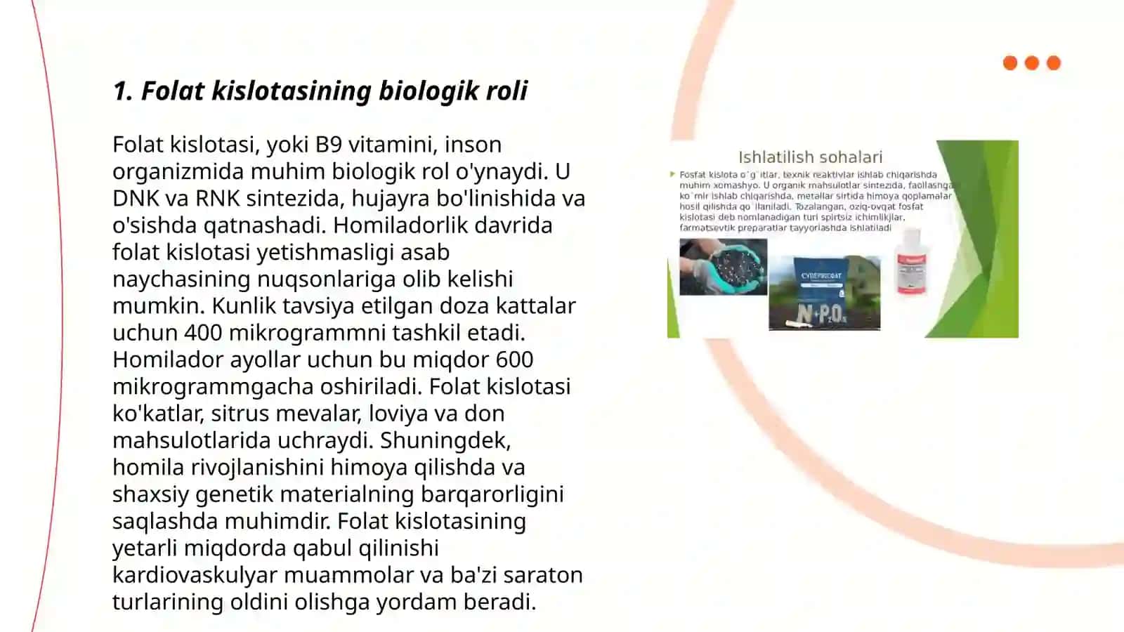 Folat kislotasining yetishmovchiligi. Sulfanilamid preparatlarning bakteriostatik ta'sir mexanizmi 3