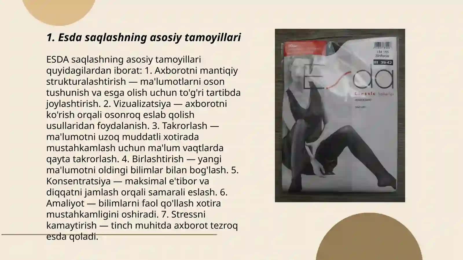 Esda saqlashning asosiy tamoyillari 3