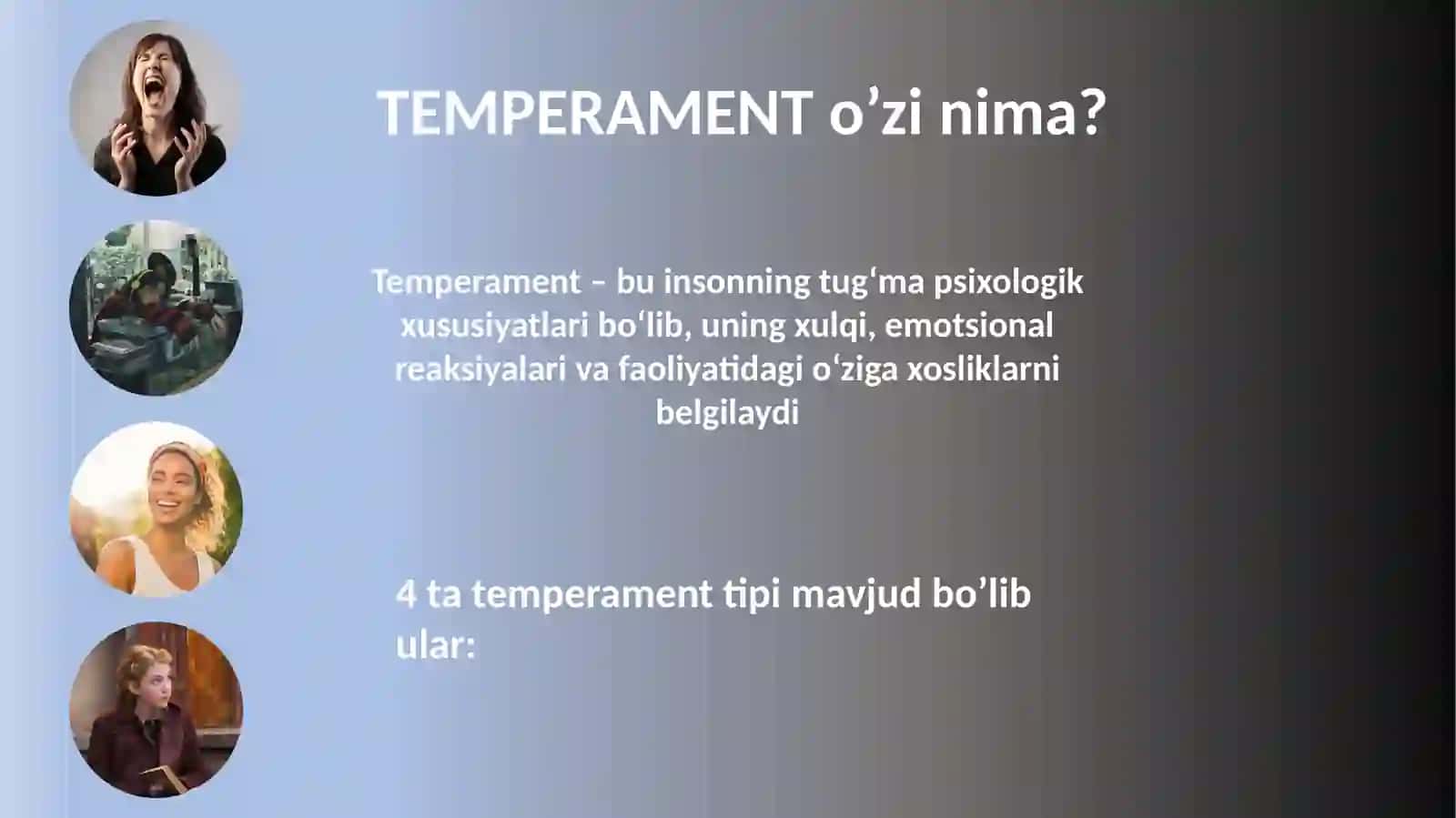 Temperament shaxs tuzilmasi sifatida 3