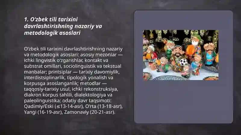 O‘zbek tili tarixini davrlashtirish xususida o’zbek tilshunoslari dunyoqarashi 3