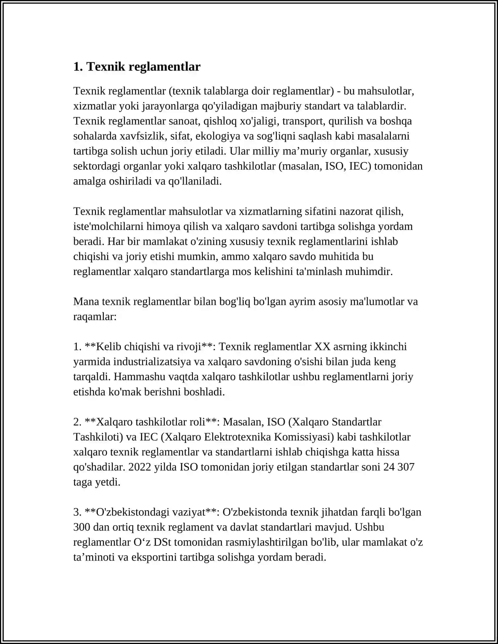 OʻZBEKISTON RESPUBLIKASINI TEXNIK JIHATDAN TARTIBGA SOLISH QONUNI 3