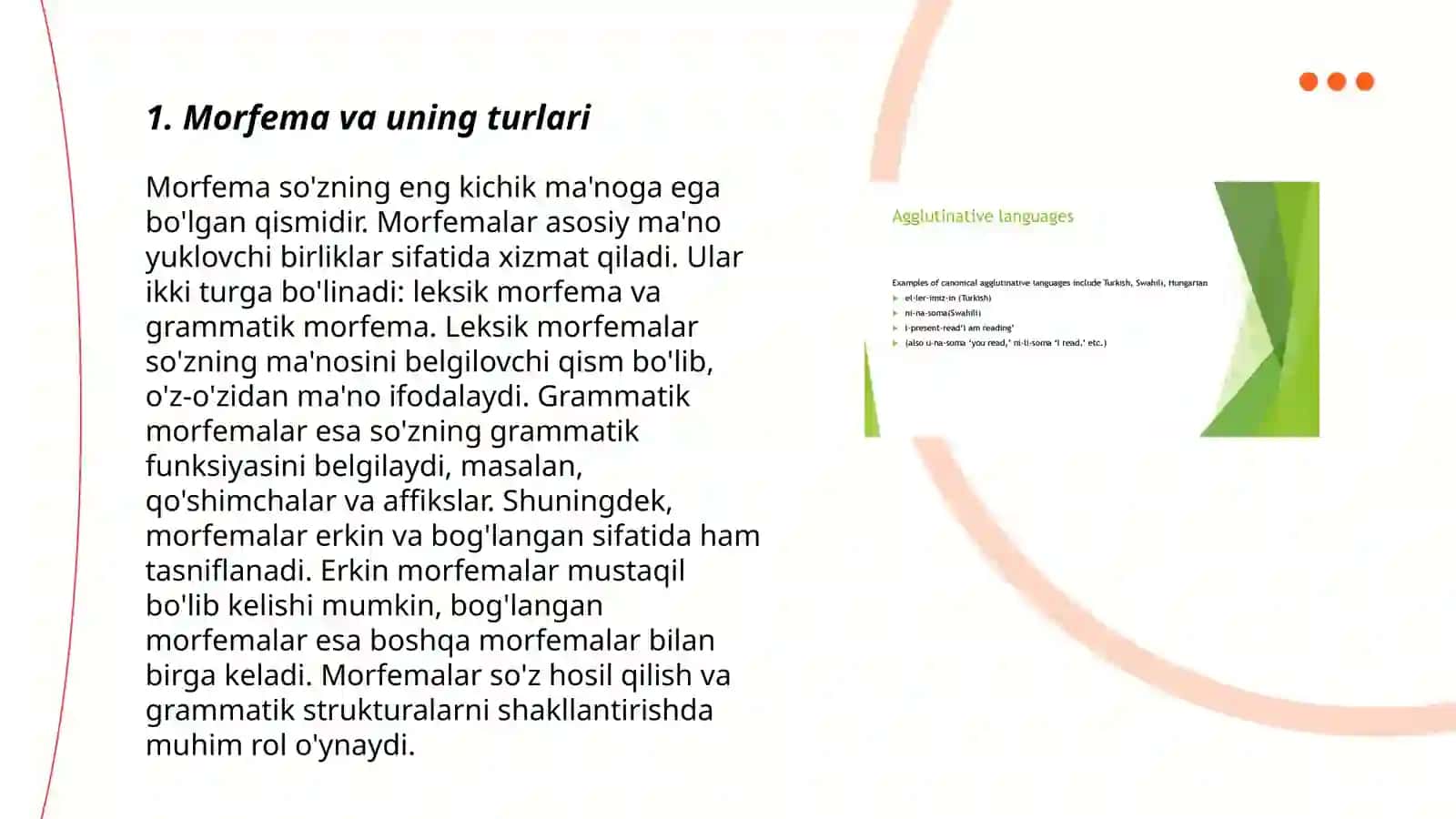 Tillarning morfologik tasnifi 3