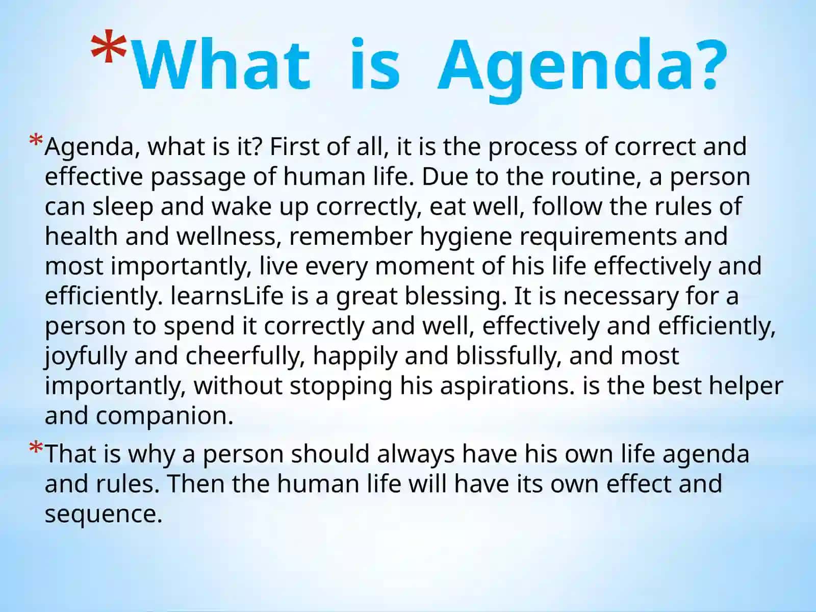 What is Agenda? 3