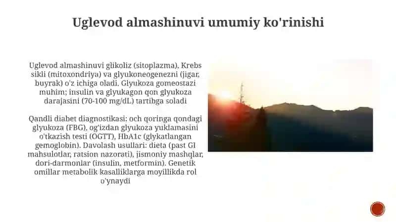 Uglevodlar almashinuvi boshqarilishining buzilishlari 3