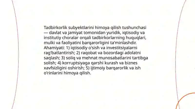 Tadbirkorlik subyektlarini himoya qilishning tashkiliy-huquqiy tizimi 3