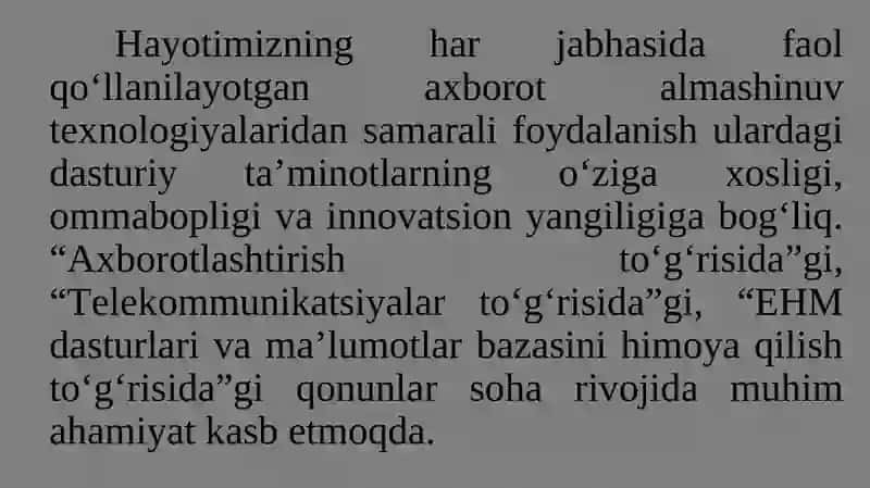 Iqtisodiyotda qo'llanilgan amaliy dasturiy mahsulotlar 3