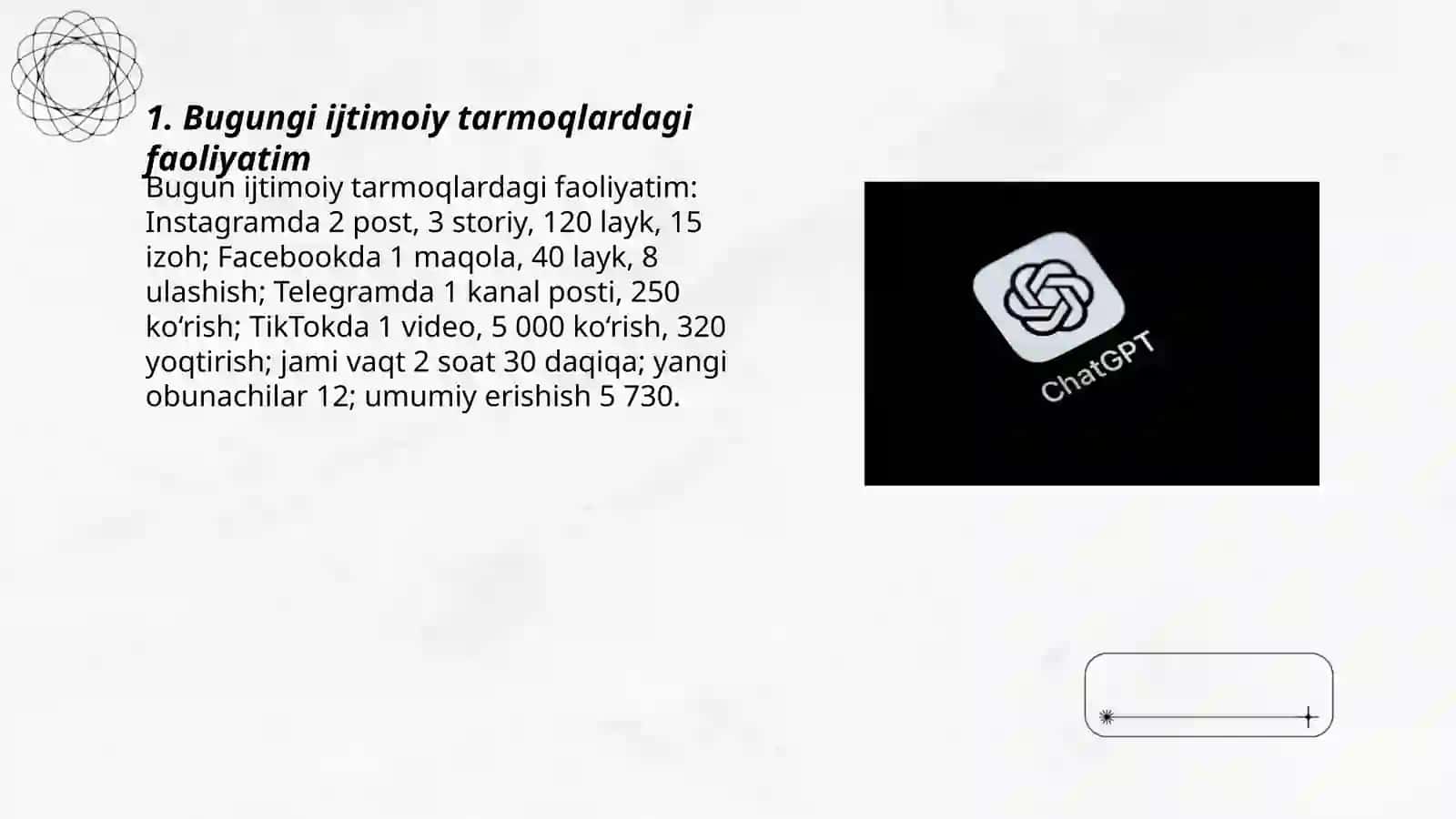 Media kundaligim Abdumalikova Ezoza 3