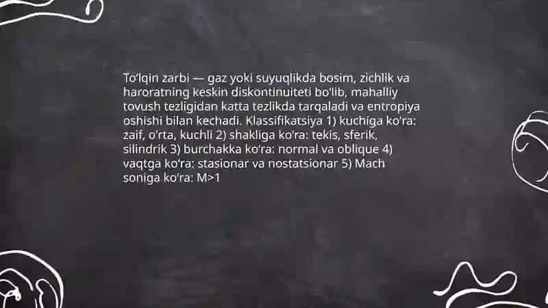 Toʻlqin zarbi.Jabrlanish zonasi tavsifi. Yorugʻlik ajralishi. Oʻtuvchi nurlar 3