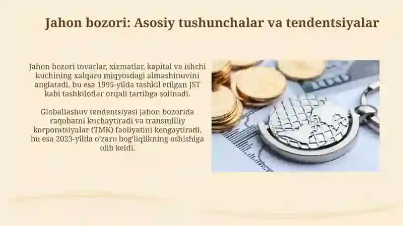 Jahon bozori. Xalqaro valyuta va kredit munosabatlari 3