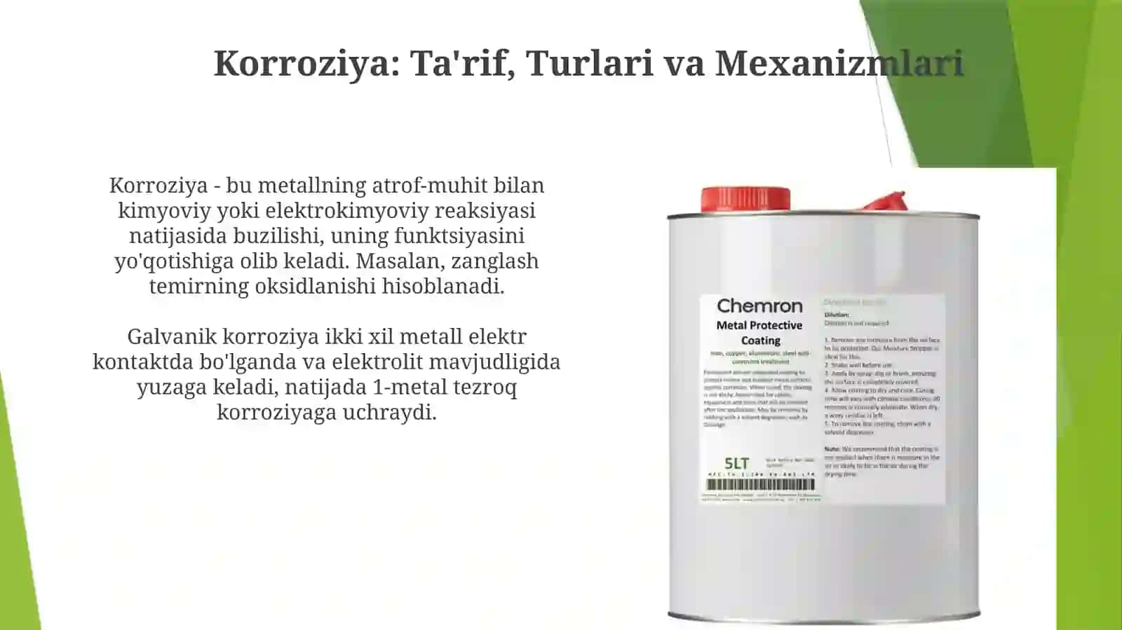 Metallarni korroziyadan saqlash 3